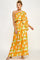 Formal Dresses Long Floral One Shoulder Dress Mango/Green