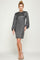 Cocktail Dresses Short Fitted Long Sleeve Shiny Dress Black