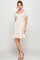 Cocktail Dresses Short Puff Sleeve Square Neck Mini Dress Oatmeal