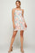 Cocktail Dresses Short Spaghetti Strap Tropical Print Dress Off White