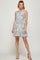 Cocktail Dresses Short Printed Spaghetti Strap Mini Dress White/Multi