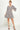 Cocktail Dresses Short 3/4 Sleeve Printed Satin Dress White/Cognac