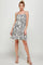 Cocktail Dresses Short Zebra Print Ruffled Dress White/Black