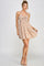 Cocktail Dresses Short Spaghetti Strap Printed Mini Dress Taupe