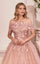 LaDivine CD955 Long Off Shoulder Prom Gown