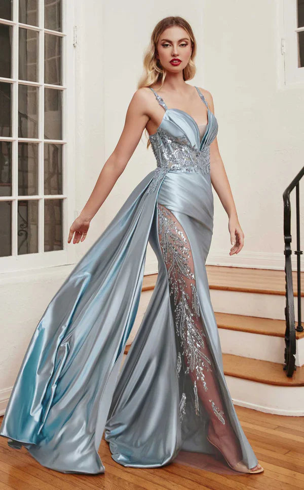 LaDivine CDS417 High Slit Sexy Prom Dress