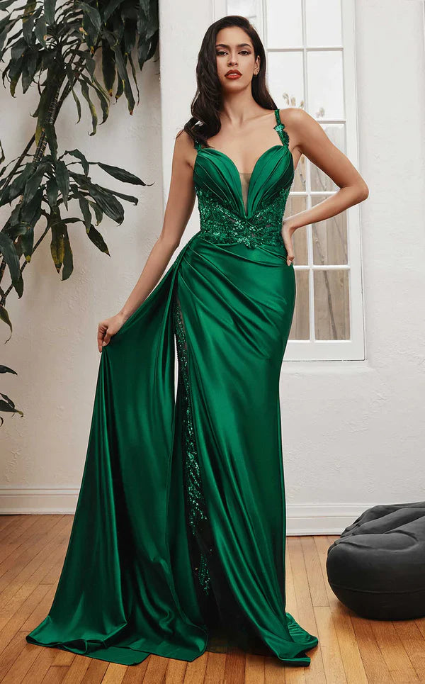 LaDivine CDS417 High Slit Sexy Prom Dress
