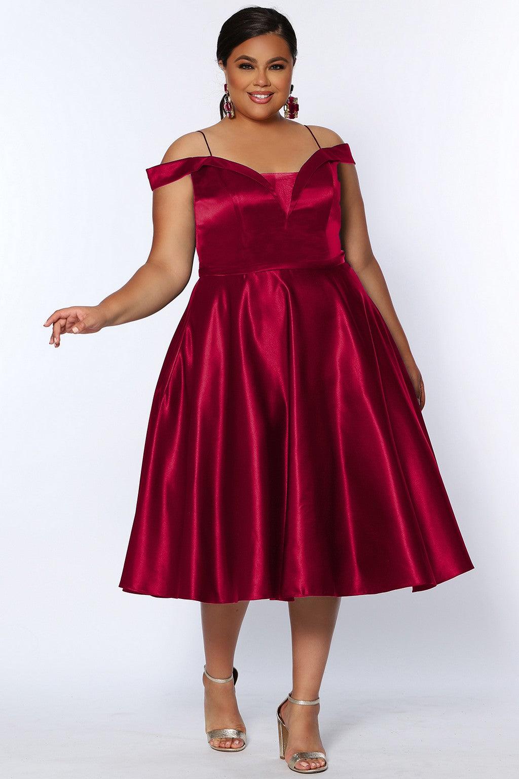 Sydneys Closet Short Off Shoulder Cocktail Dress