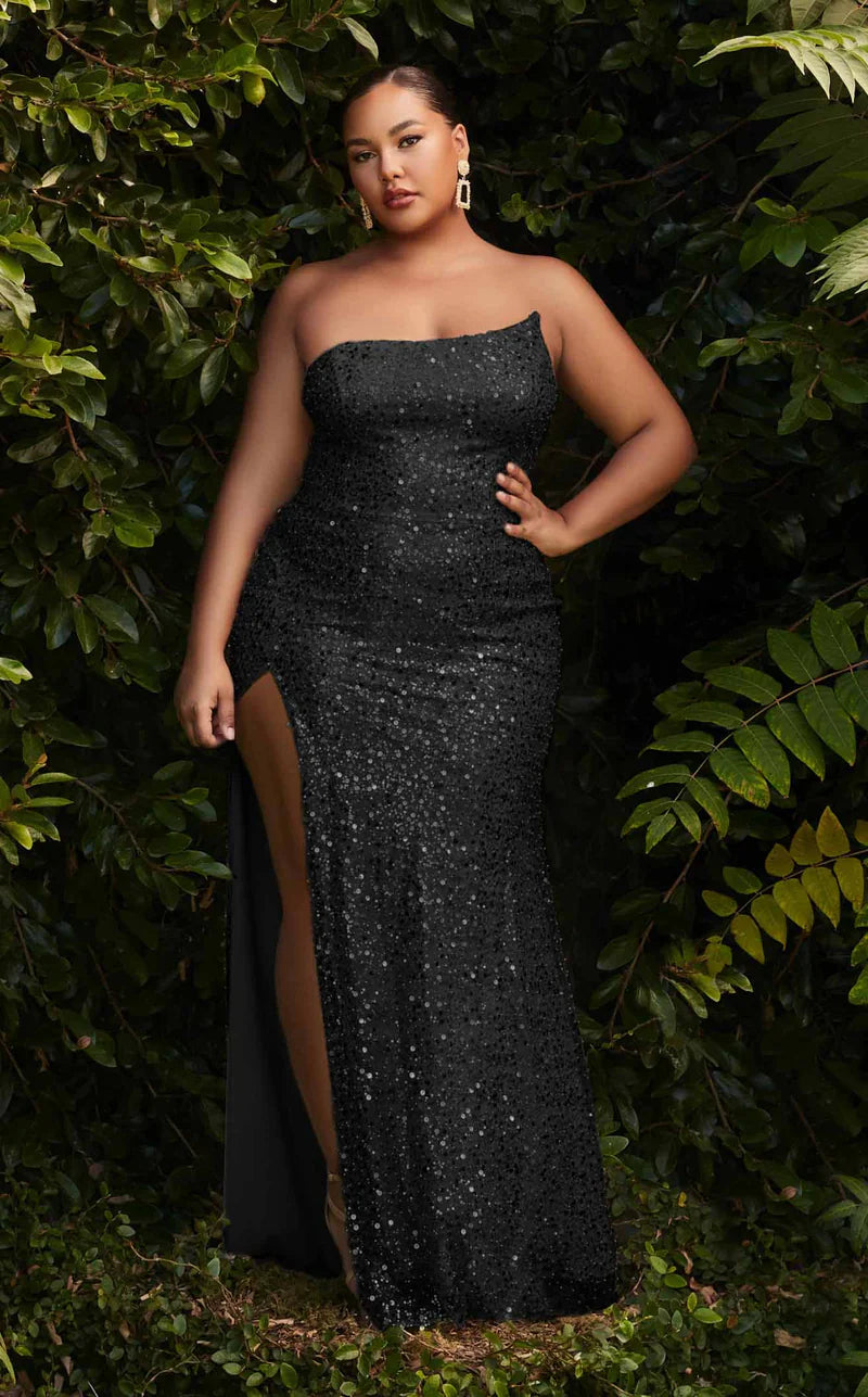 LaDivine CH165C Plus Size Strapless Sexy Long Prom Dress