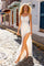 Prom Dresses Glittered Long High Slit Prom Dress White Multi