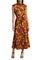 Cocktail Dresses Printed A Line Midi Cocktail Dress Tortoise