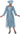 Plus Size Dresses Plus Size Mother of the Bride Long Sleeve Dress Blue