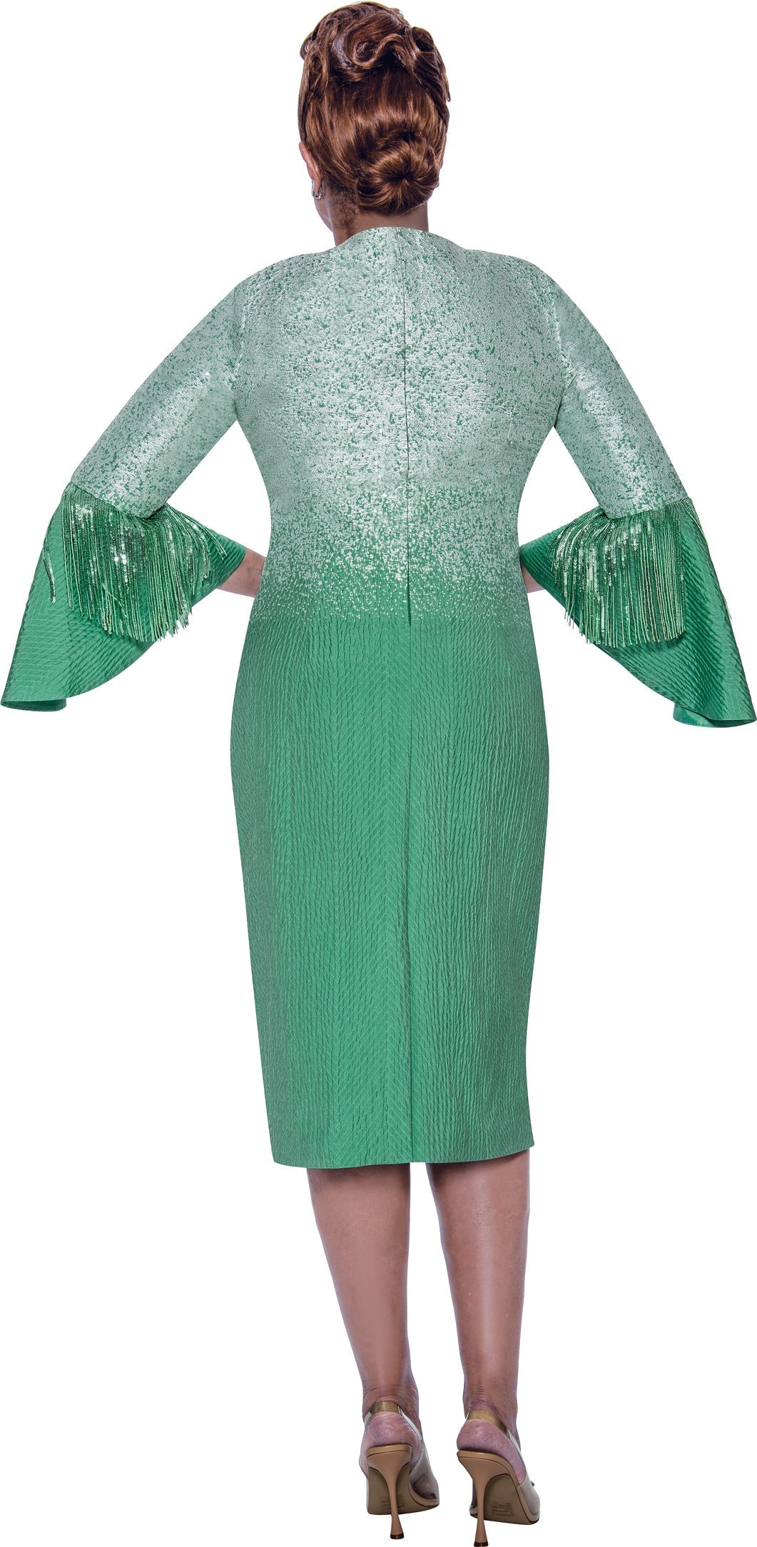 Mother of the Bride Dresses Mother of the Bride Fringe Midi Dress Emerald