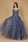 Sparkling Spaghetti Strap Long Formal Ball Gown – Black