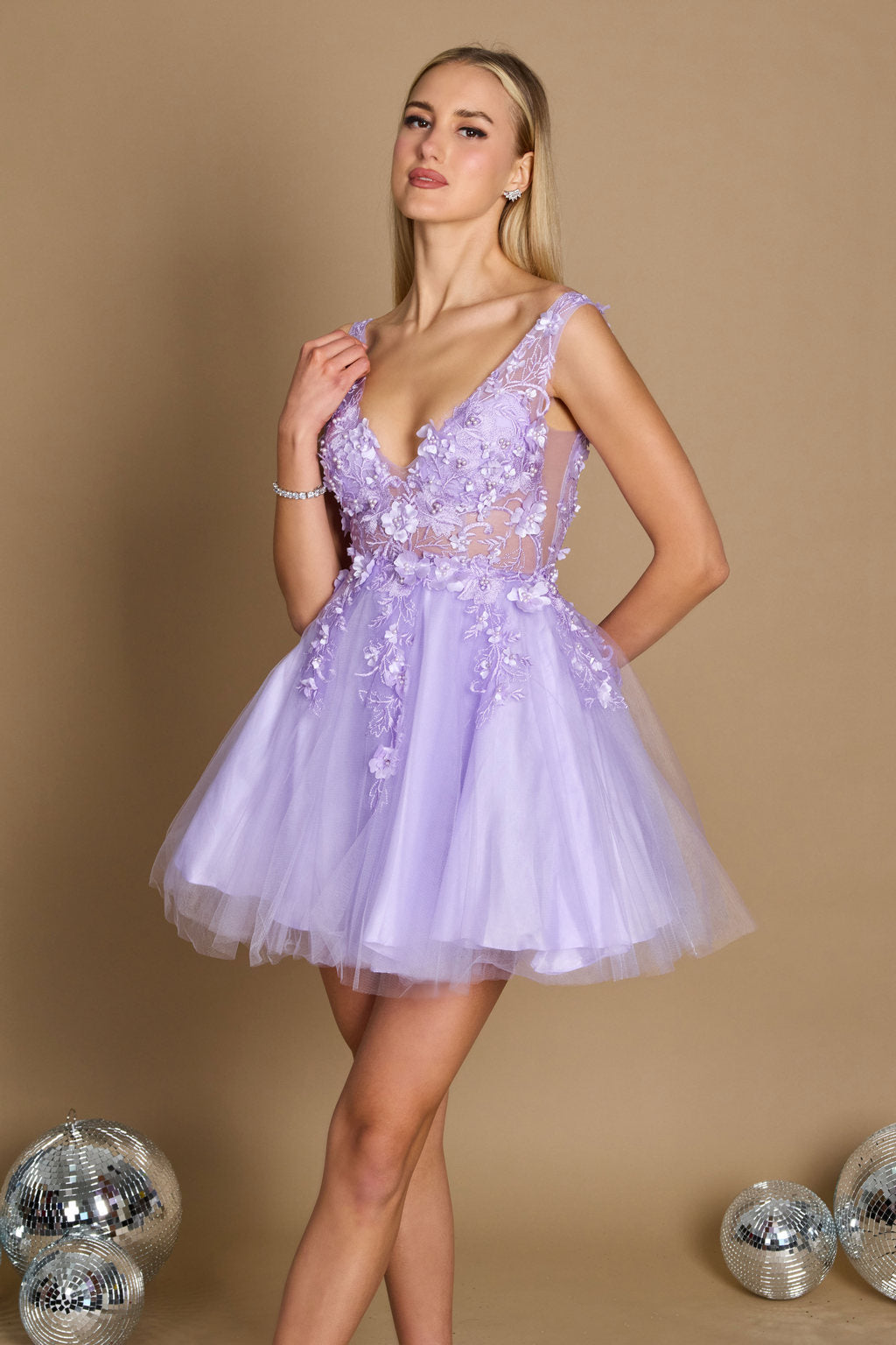 Short Formal Graduation Prom Dress – Ivory