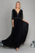 Long Sleeve Formal Evening Dress – Black