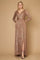 Long Sleeve Sequin Formal Hand Beaded Prom Dress – Navy