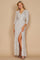 Long Sleeve Sequin Formal Hand Beaded Prom Dress – Royal Blue