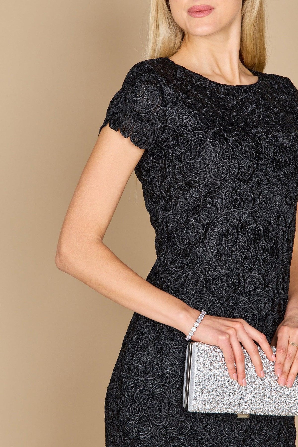 Short Lace Formal Evening Cocktail Dress – Black
