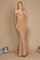 Long Full Sequins Formal Prom Dress – Gold