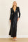 Long Semi Formal Metallic Dress – Black