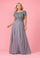 Chiffon Short Sleeve Mother Of The Bride Evening Dress – Burgundy