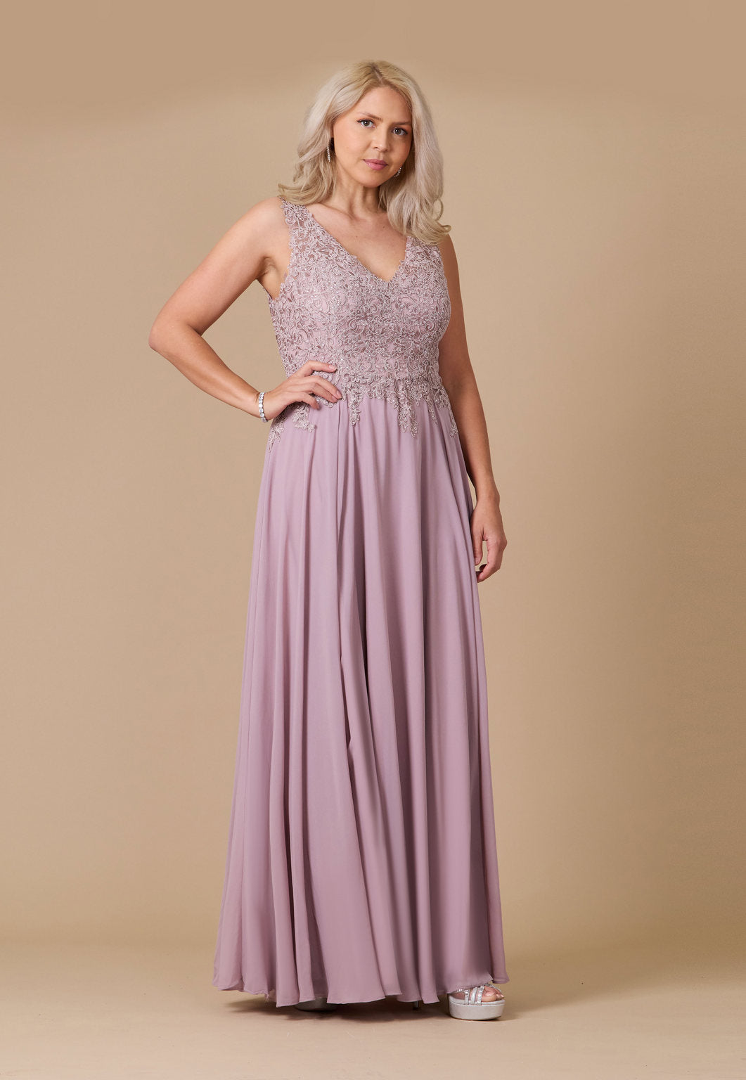 Sleeveless Long Formal Dress Plus Size Evening Gown – Navy