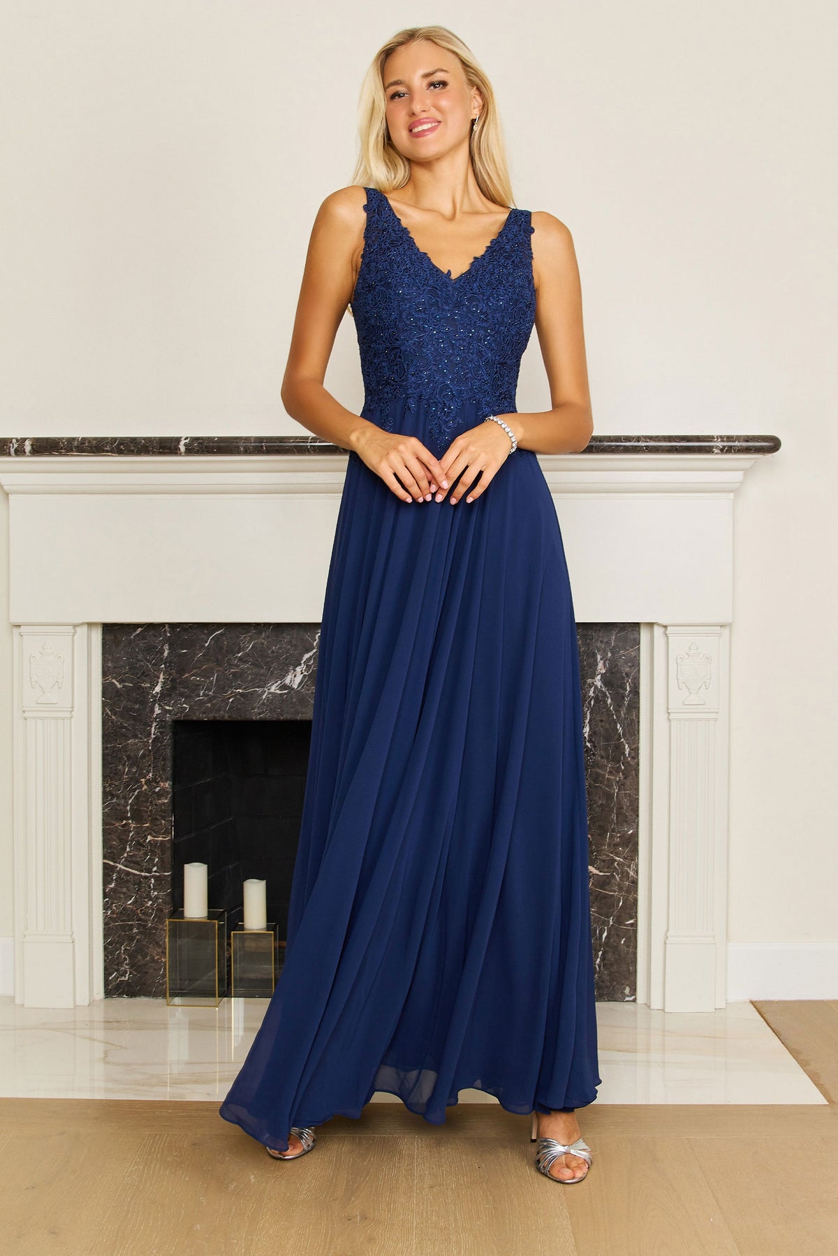 Sleeveless Long Formal Dress Plus Size Evening Gown – Black