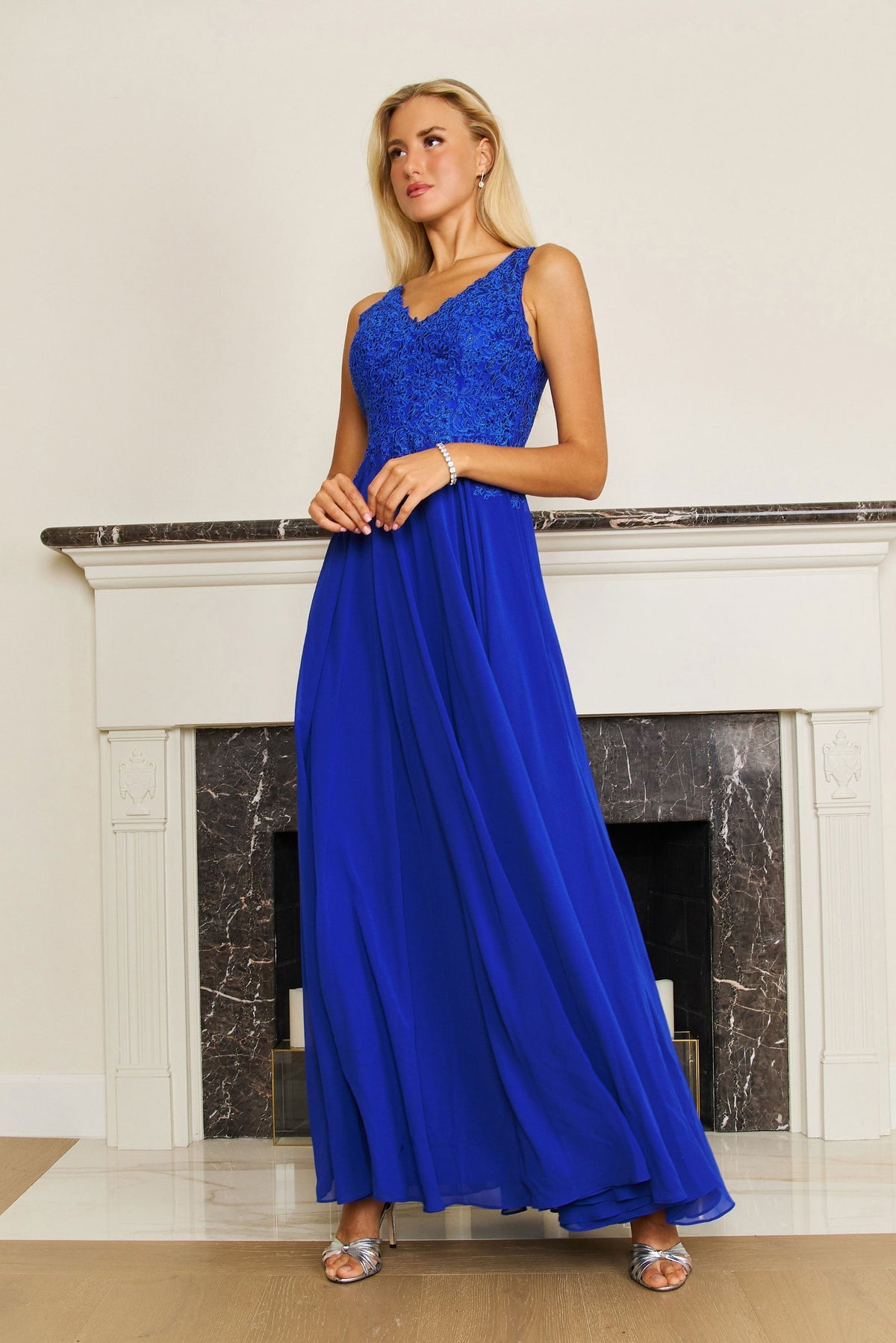 Sleeveless Long Formal Dress Plus Size Evening Gown – Charcoal