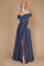 Long Off-the-Shoulder Glitter Prom Dress – Eggplant