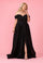 Long Off-the-Shoulder Glitter Prom Dress – Eggplant
