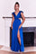Long Prom Dress Cut Out Low Back – Royal Blue