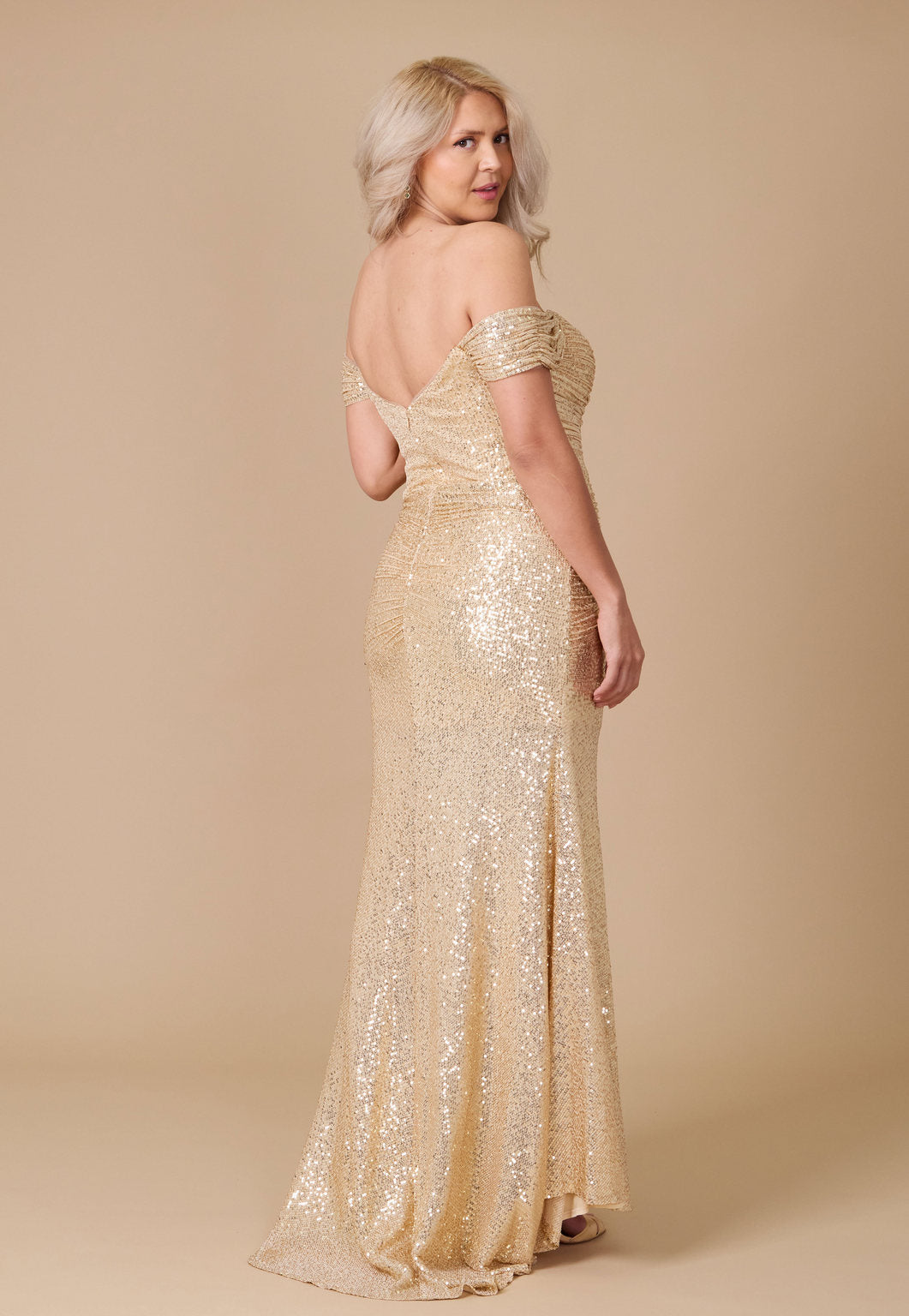 Long Mermaid Sequin Formal Party Dress – Charcoal
