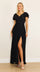 Short Sleeve Formal Mother of the Bride Dress – Burgundy