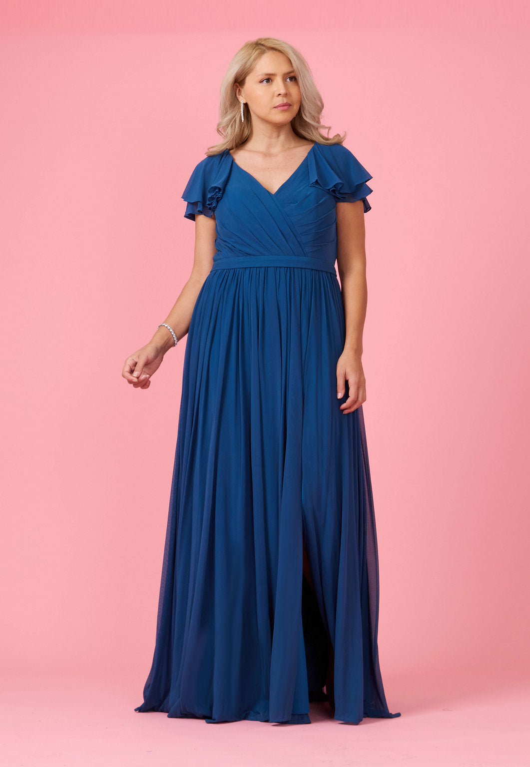 Short Sleeve Formal Mother of the Bride Dress – Royal