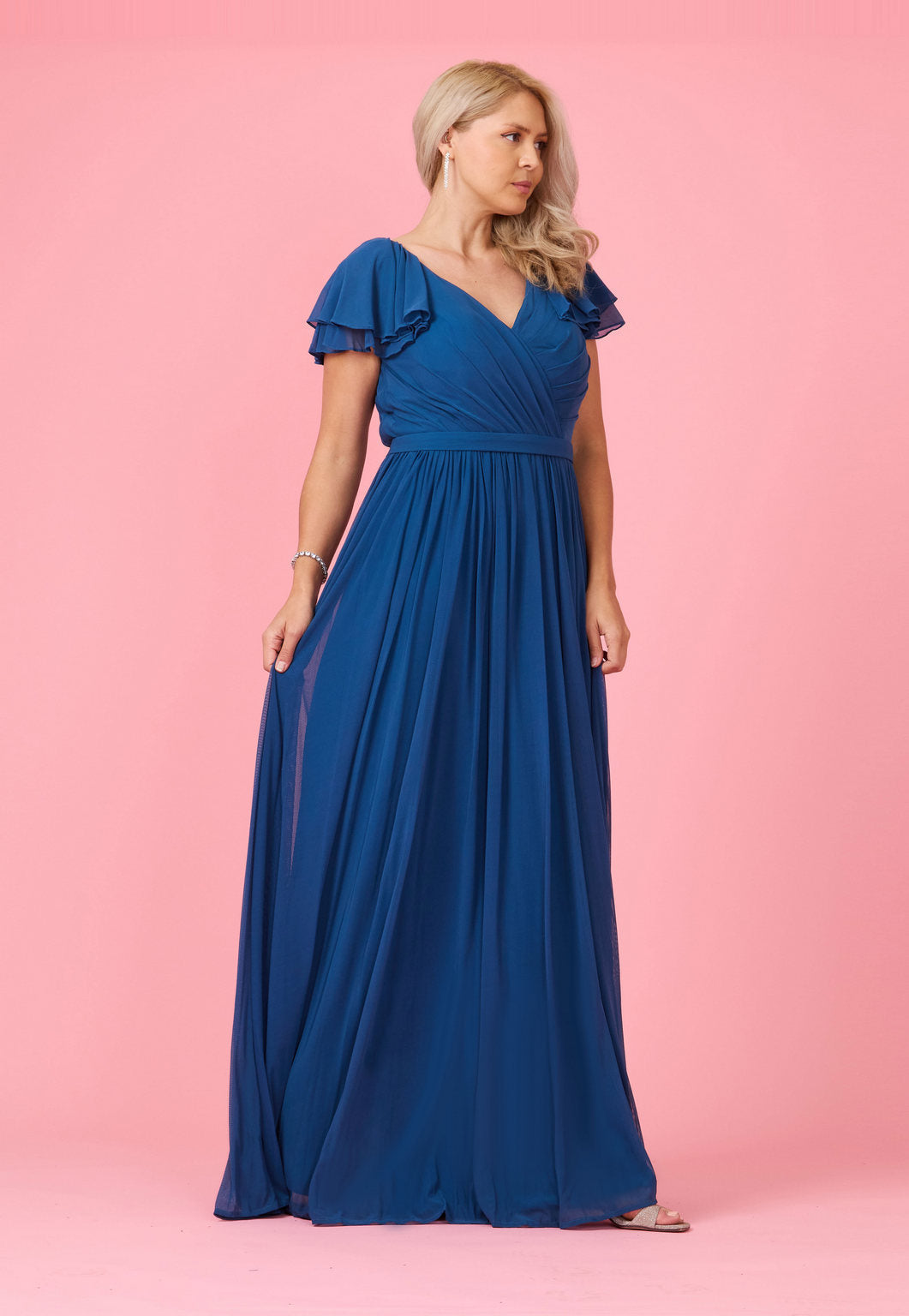 Short Sleeve Formal Mother of the Bride Dress – Royal