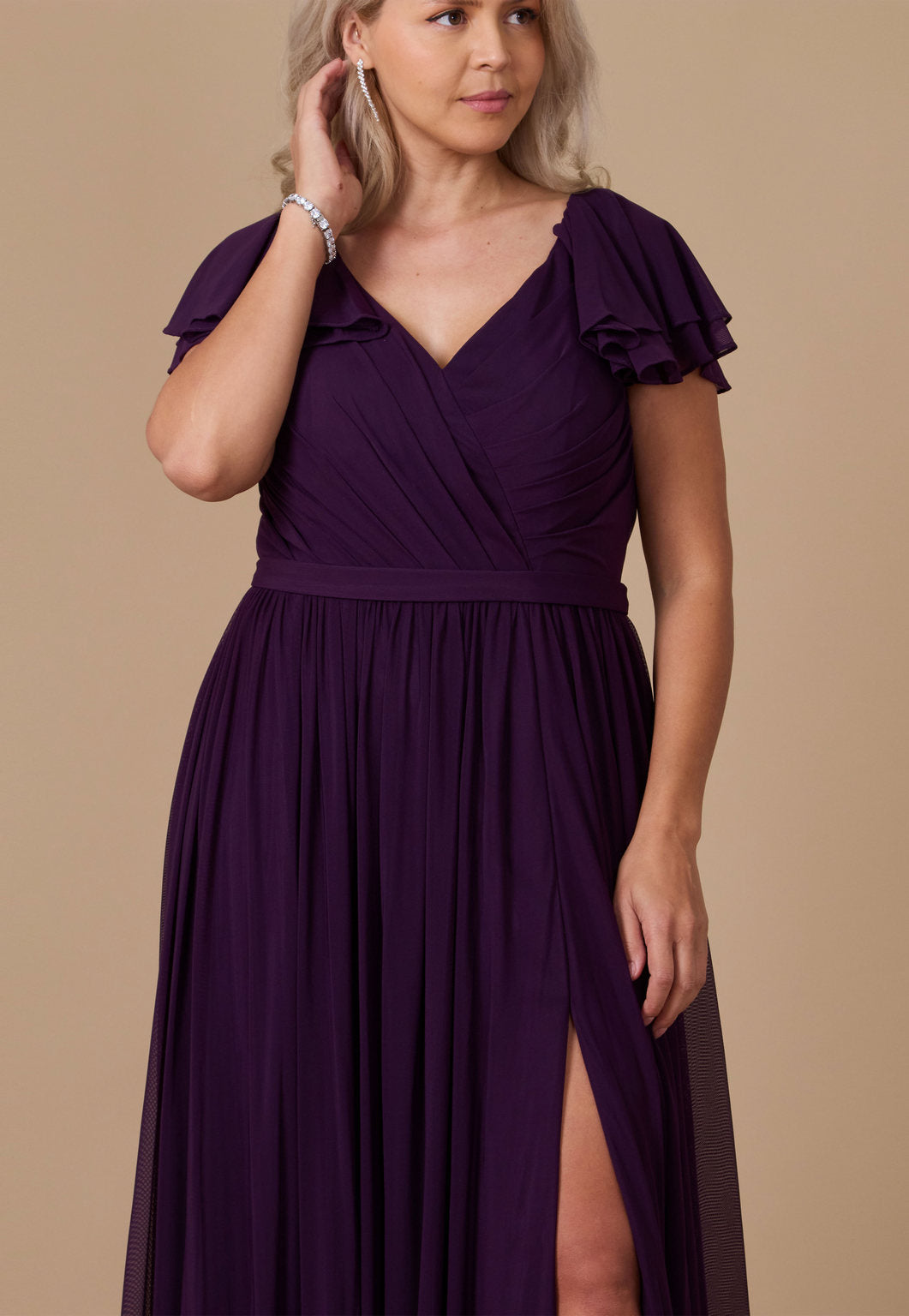 Short Sleeve Formal Mother of the Bride Dress – Black