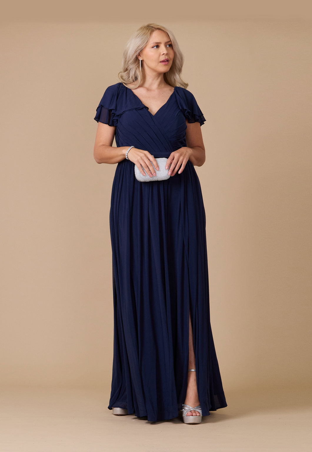 Short Sleeve Formal Mother of the Bride Dress – Black