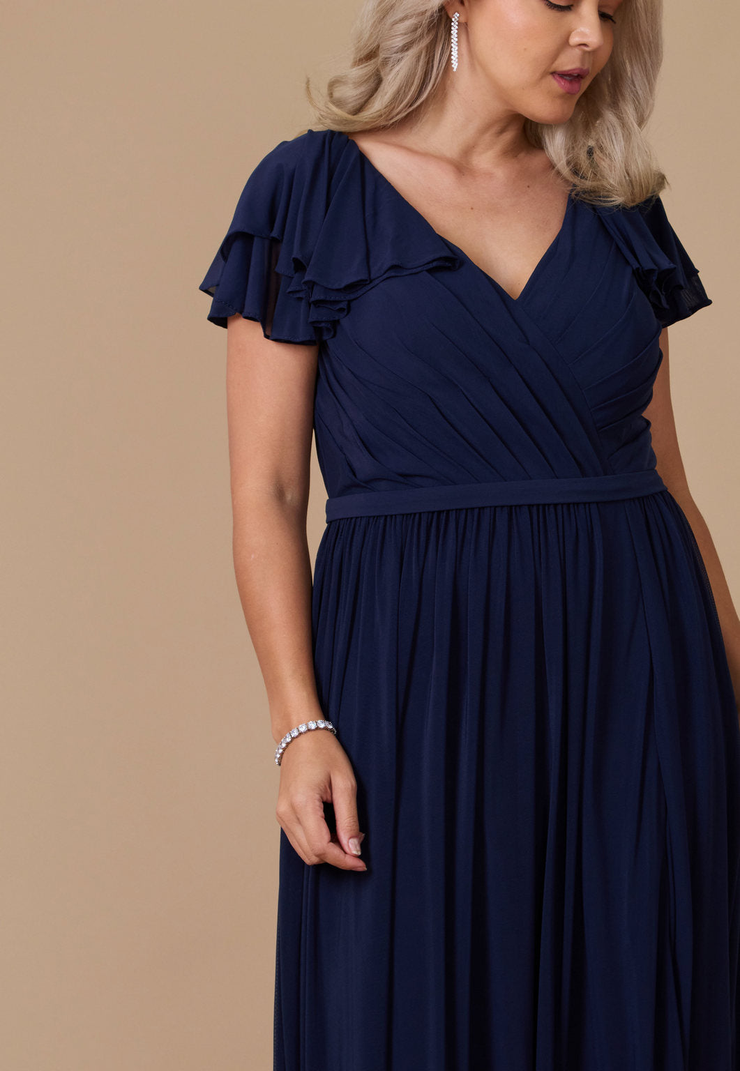 Short Sleeve Formal Mother of the Bride Dress – Black