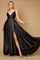 Long Flowy Satin Formal Prom Party Dress – Teal