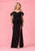 Long Formal Off-the-Shoulder Wrap Evening Dress – Mauve