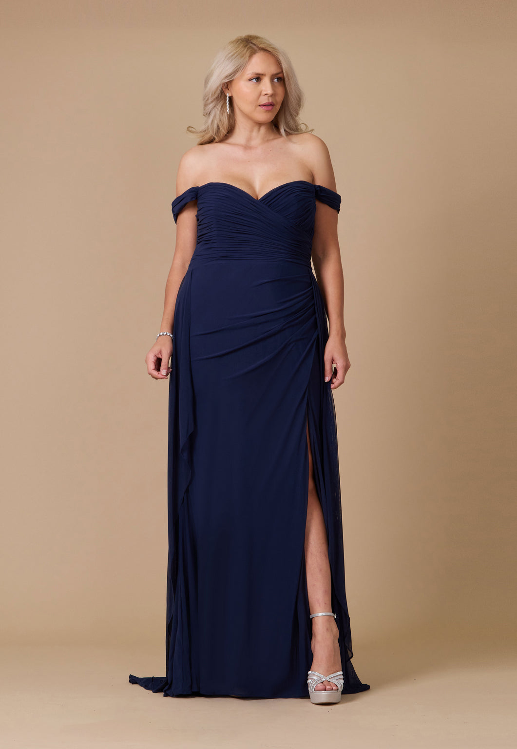 Off-the-Shoulder Long Formal Evening Dress – Emerald