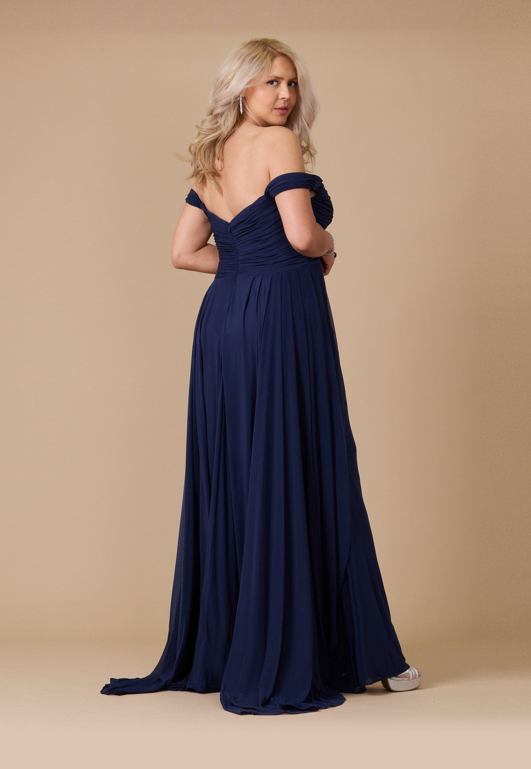Off-the-Shoulder Long Formal Evening Dress – Emerald