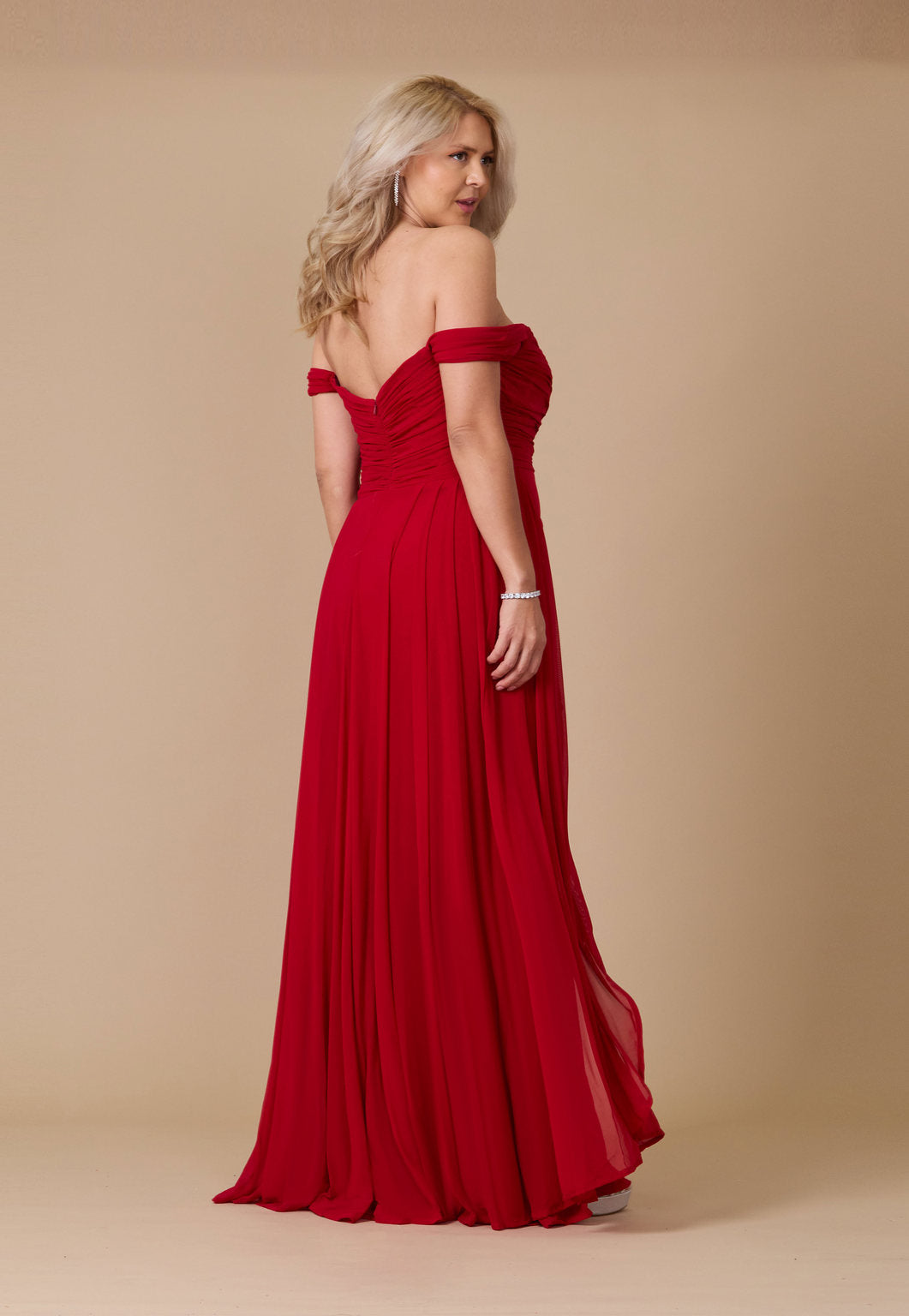 Off-the-Shoulder Long Formal Evening Dress – Black