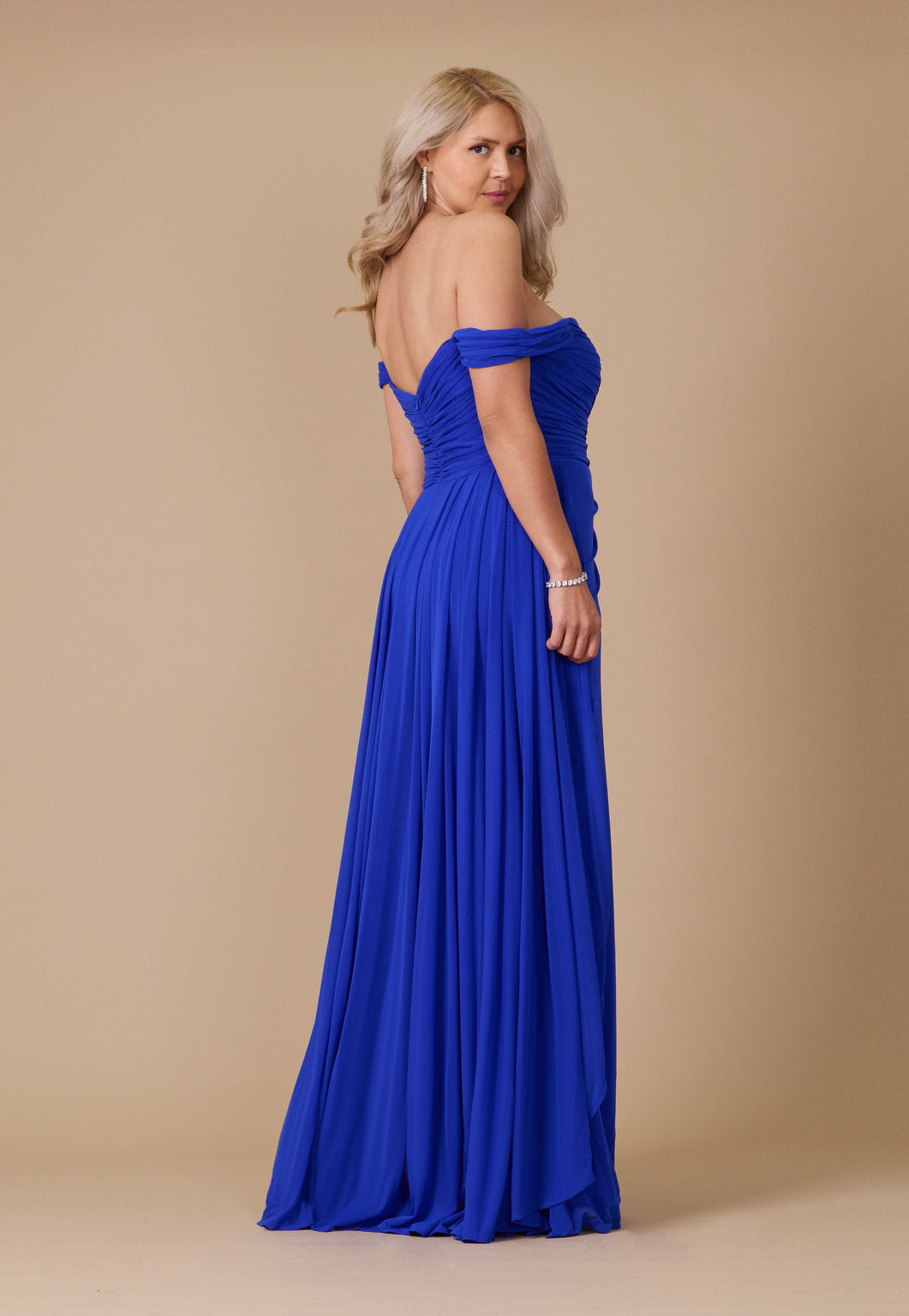 Off-the-Shoulder Long Formal Evening Dress – Royal