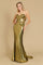 Long Corset Mermaid Formal Prom Dress – Gold