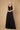 Elegant black formal dress for the mother of the bride, featuring long thick straps and a sophisticated design.