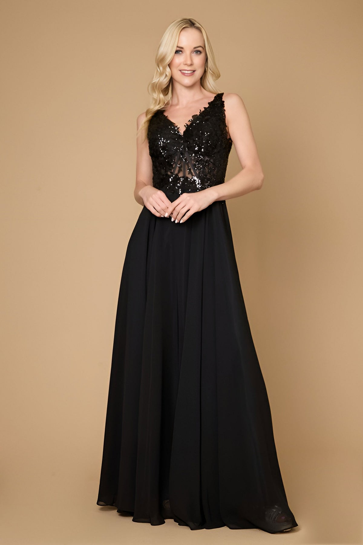 Long Thick Strap Formal Mother Of The Bride Dress – Navy