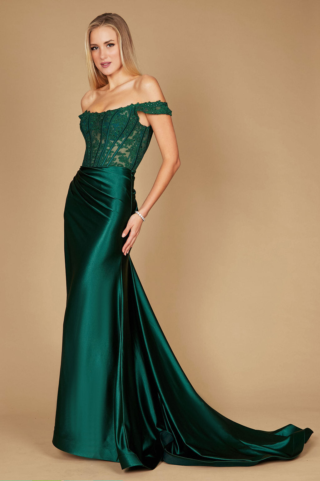 Long Corset Mermaid Prom Formal Dress – Black