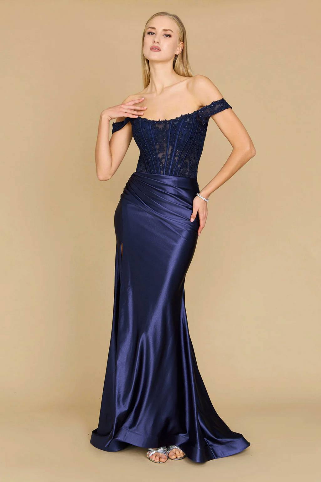 Long Corset Mermaid Prom Formal Dress – Black